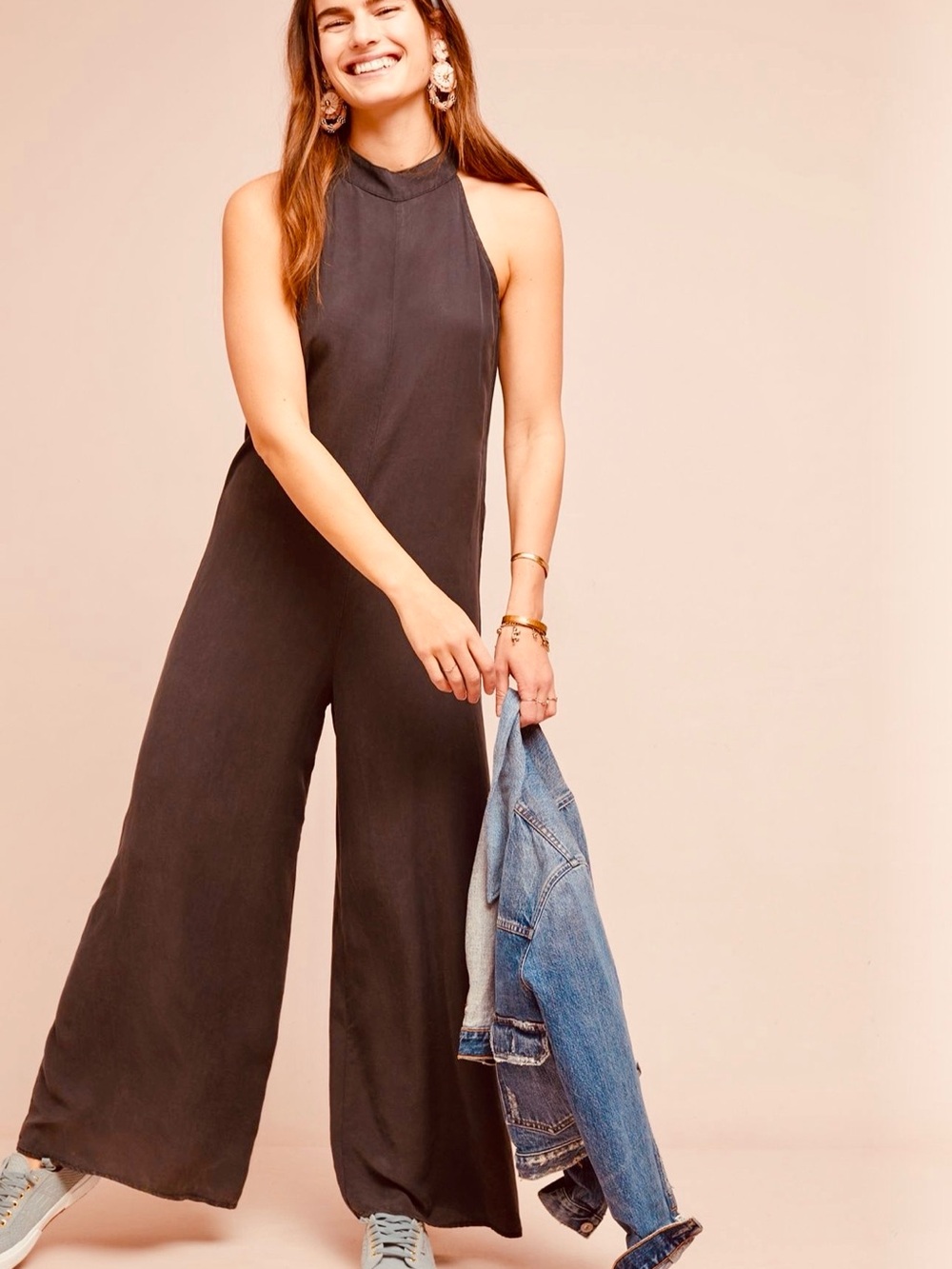 Anthropologie Cloth & Stone Castille Wide-Leg Jumpsuit